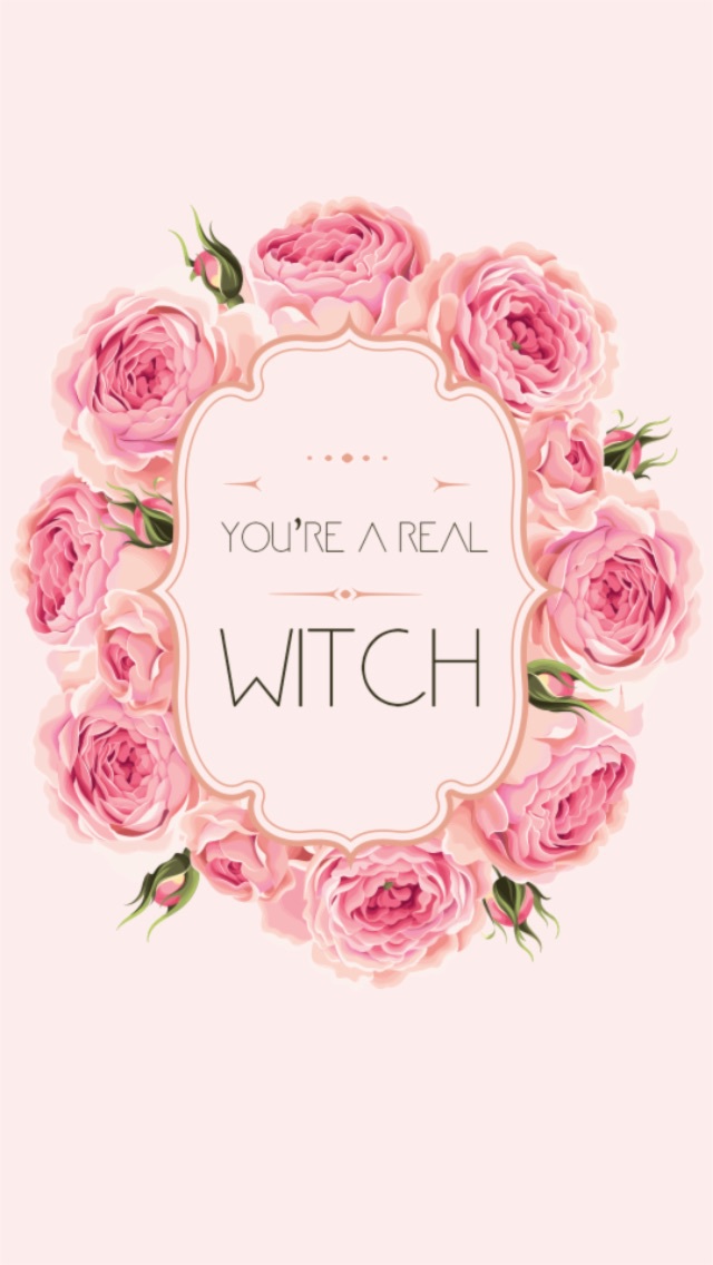 Roses, Background, And Witch Image - You Re A Real Witch - HD Wallpaper 