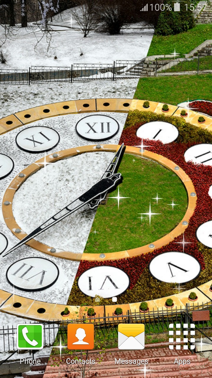 Flower Clock Live Wallpapers - Lawn - HD Wallpaper 