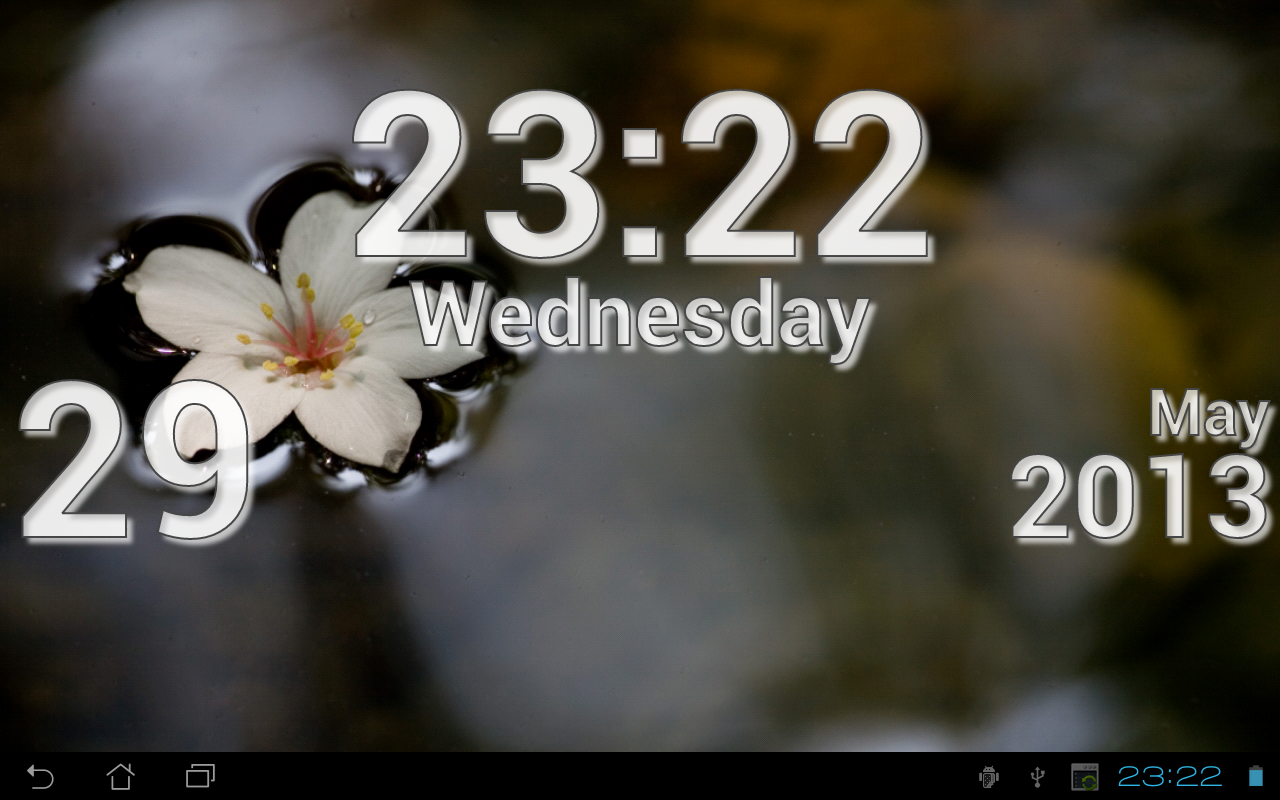 Digi Clock Live Wallpaper - Jasmine - HD Wallpaper 