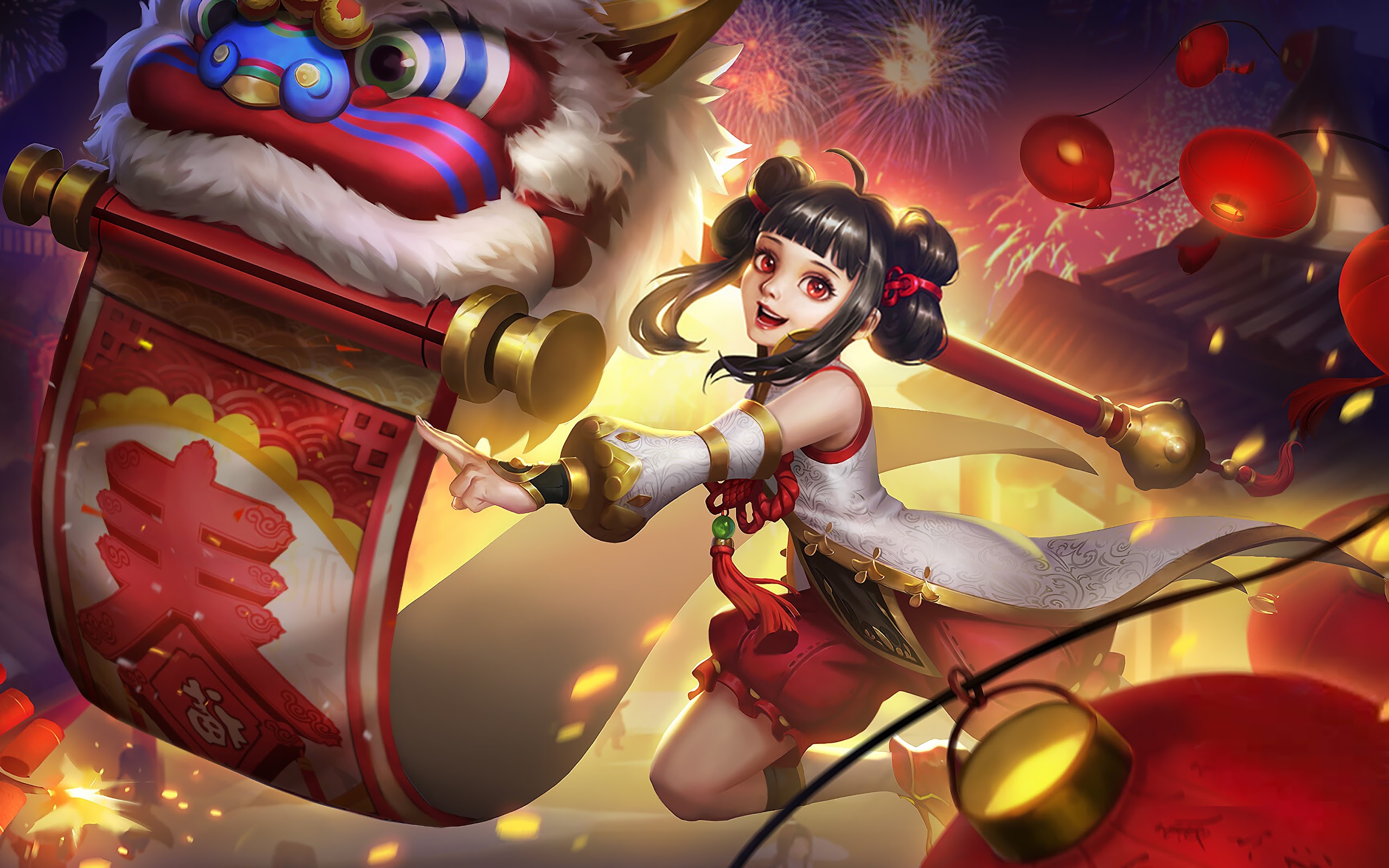 Lolita, Lion Dance, Skin, Mobile Legends, 4k, - Lolita Lion Dance Skin - HD Wallpaper 