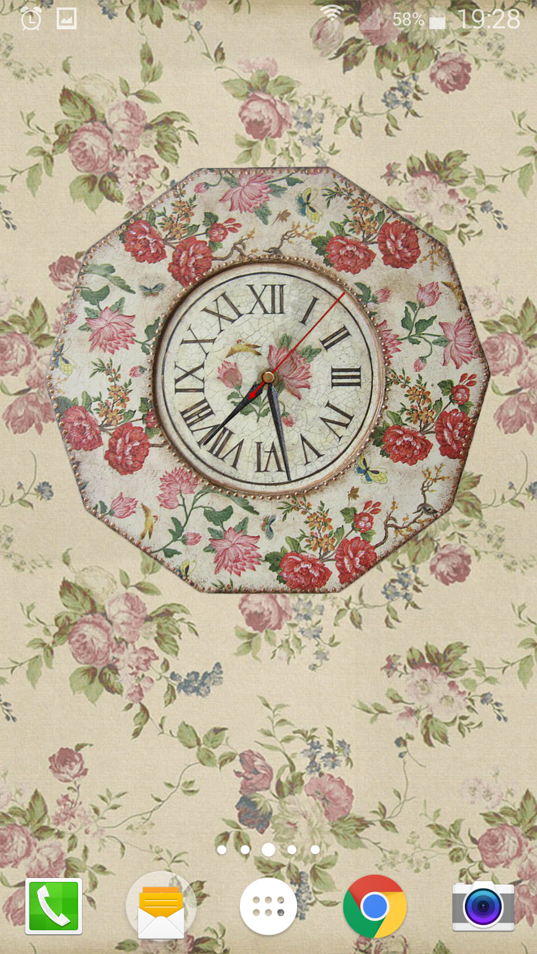Clock Shabby Chic Clock - HD Wallpaper 