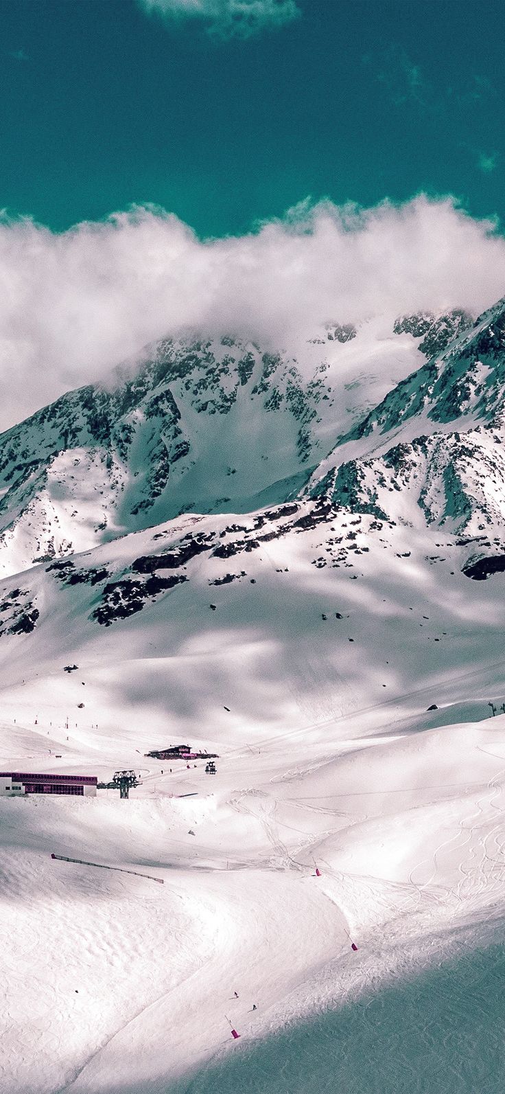 Mountains Winter Iphone 7 - HD Wallpaper 