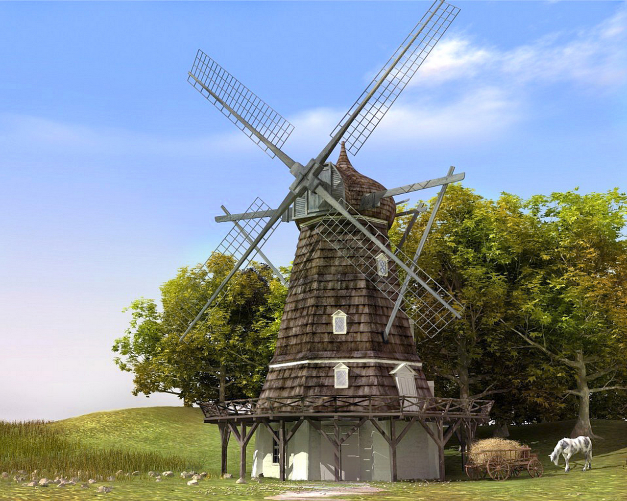 Denmark Windmill - Denmark Landmarks - HD Wallpaper 