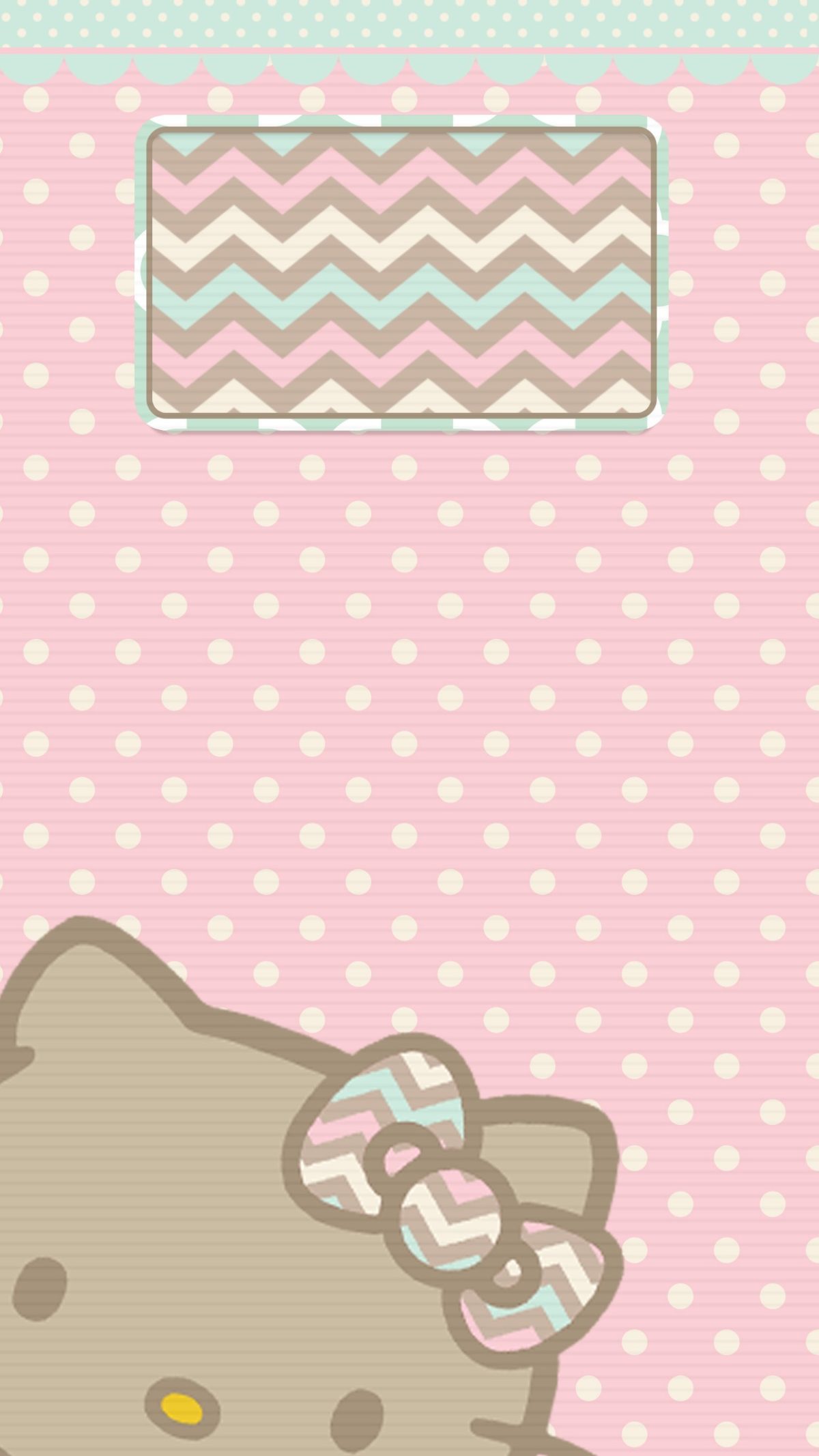 Pastel Walls, Hello Kitty Wallpaper, Sanrio, Phone - Polka Dot - HD Wallpaper 