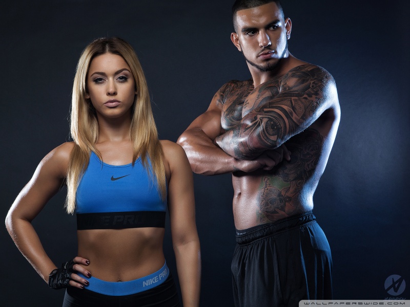 Fitness Model Male And Woman - HD Wallpaper 