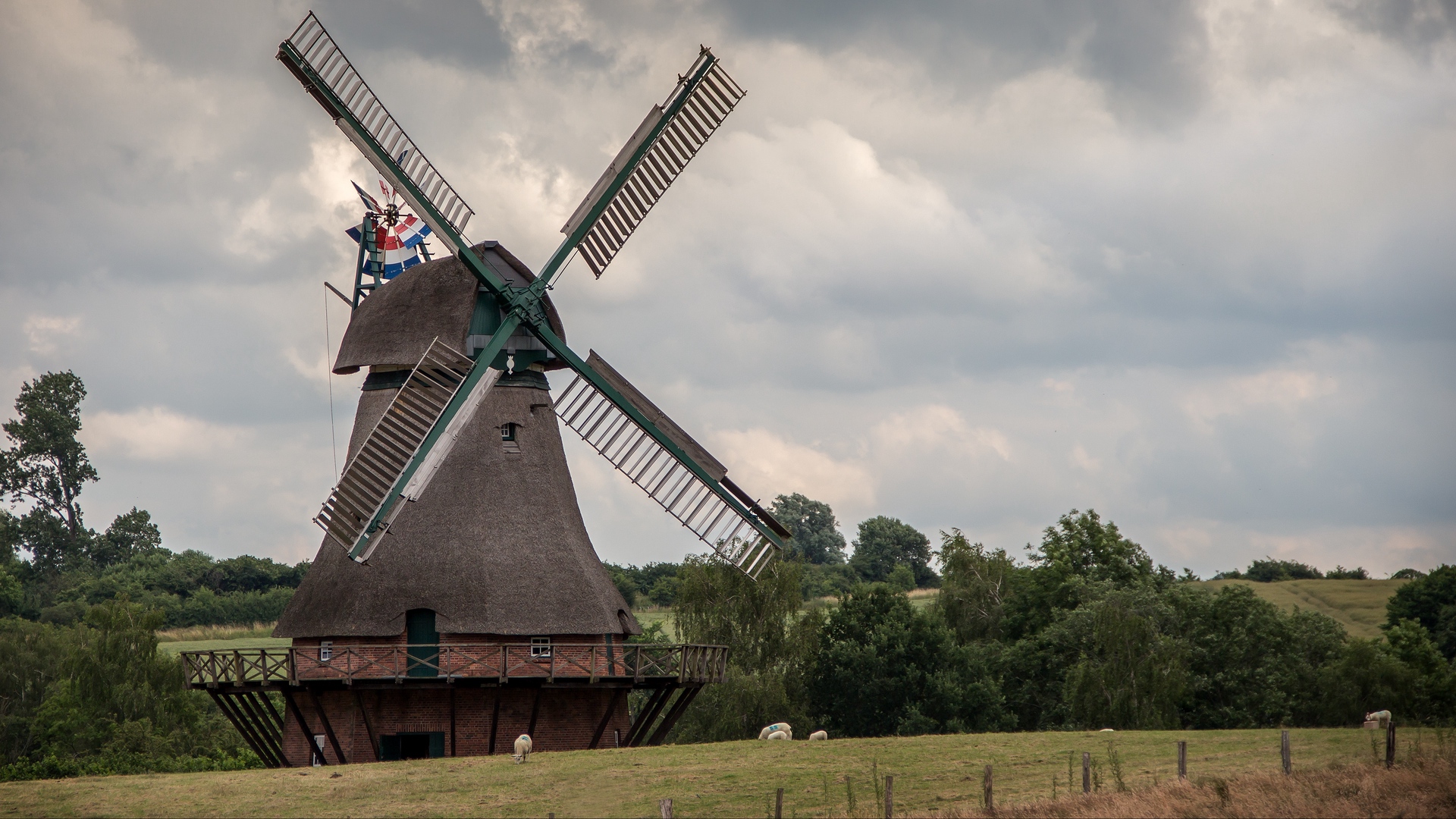 Wallpaper Windmill, Agriculture, Sky - Old Windmill - HD Wallpaper 