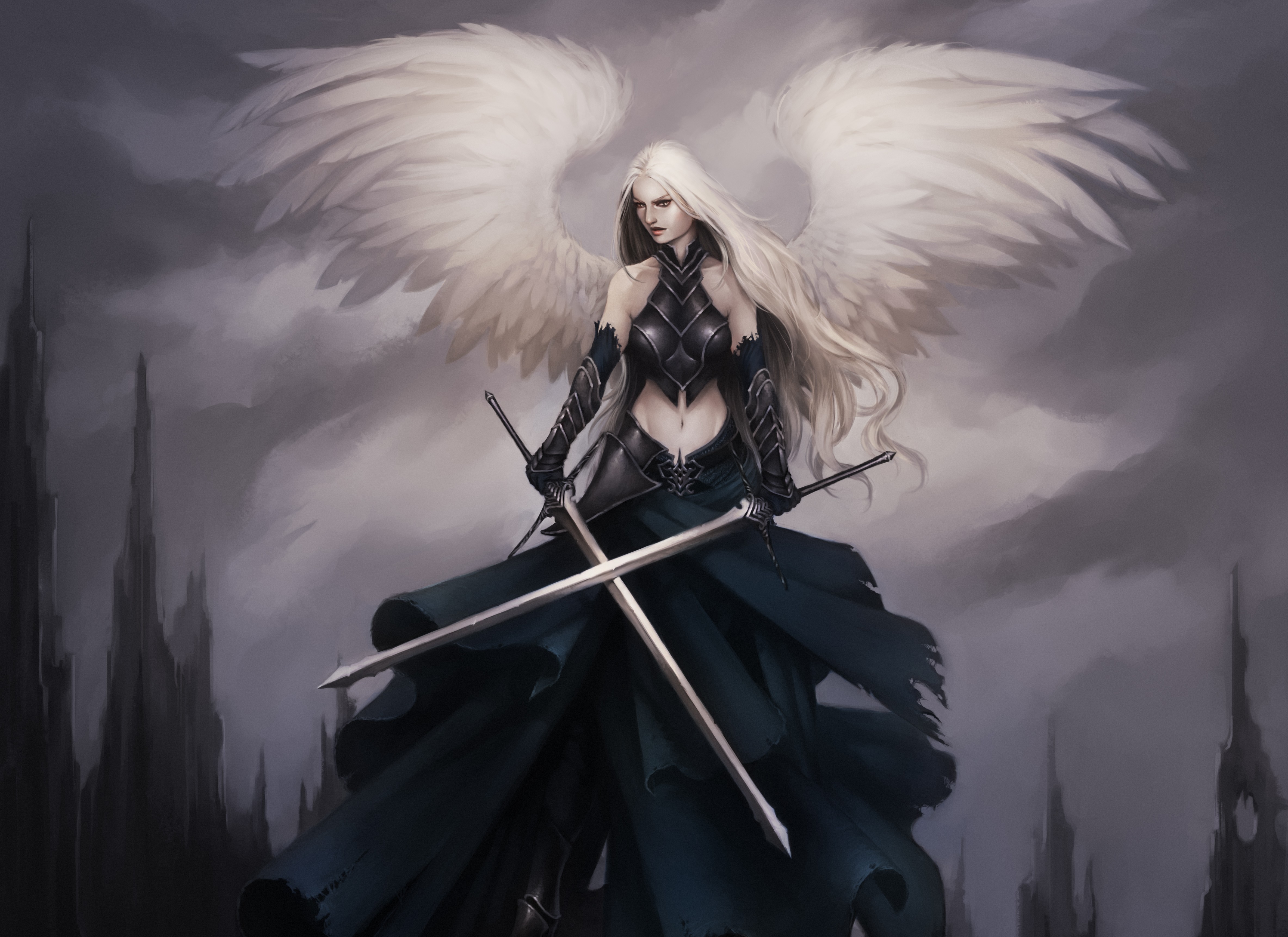 White Haired Female Warrior - HD Wallpaper 