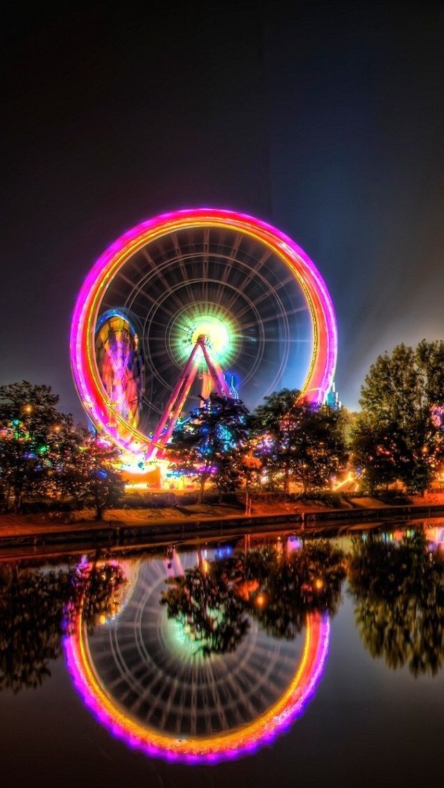 Carnival At Night Background - HD Wallpaper 