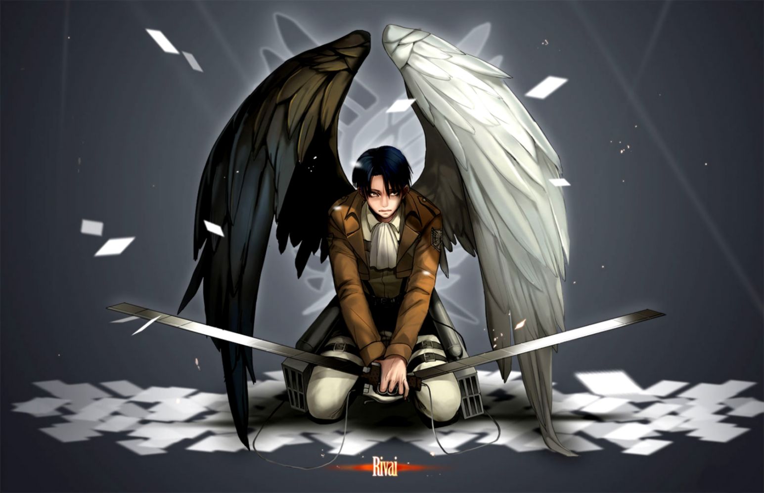 Anime Angel Wings Wallpapers Backgrounds Images Art - Attack On Titan Levi Wings - HD Wallpaper 