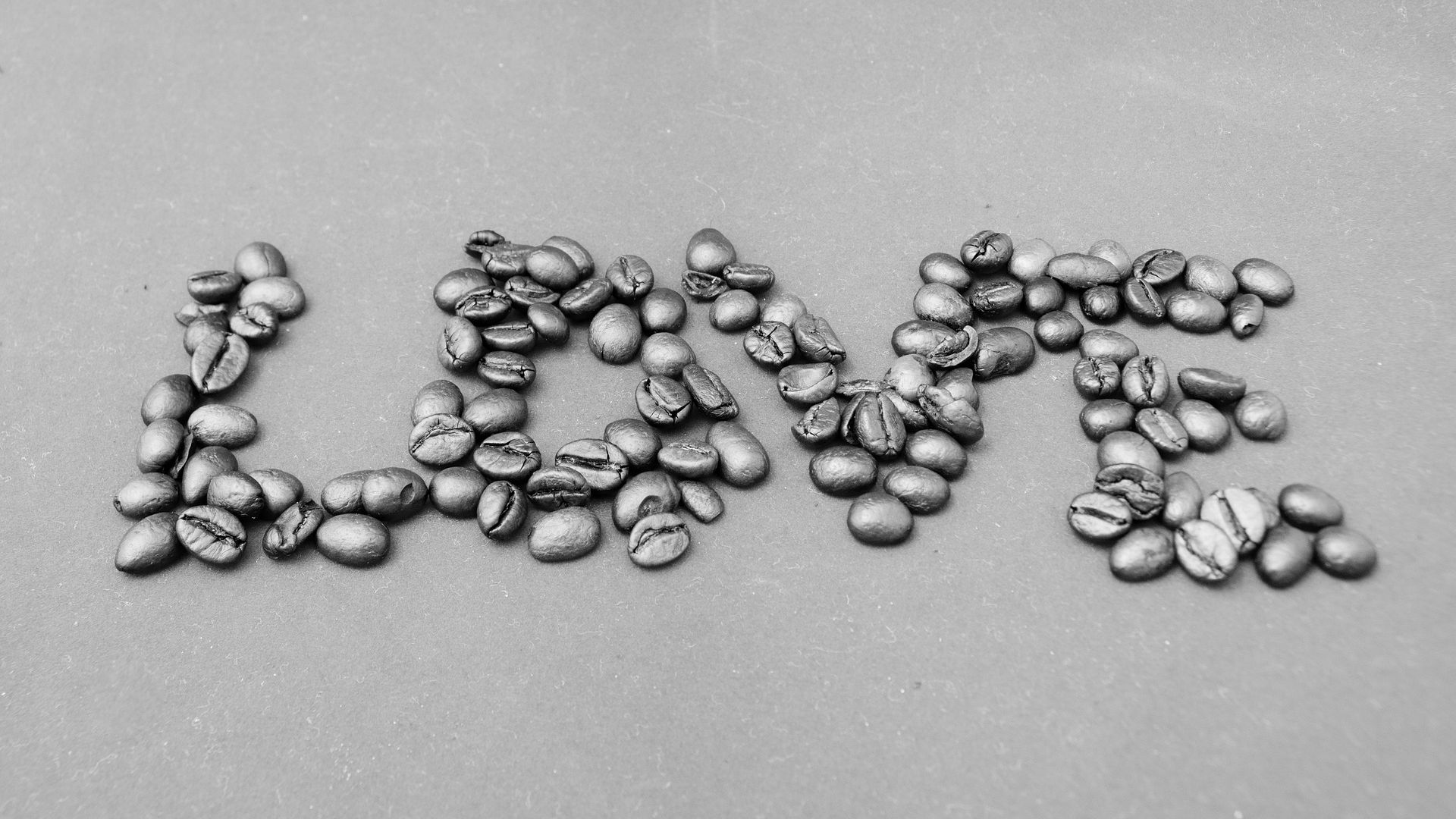 Coffee Love Black And White Wallpaper - Monochrome - HD Wallpaper 