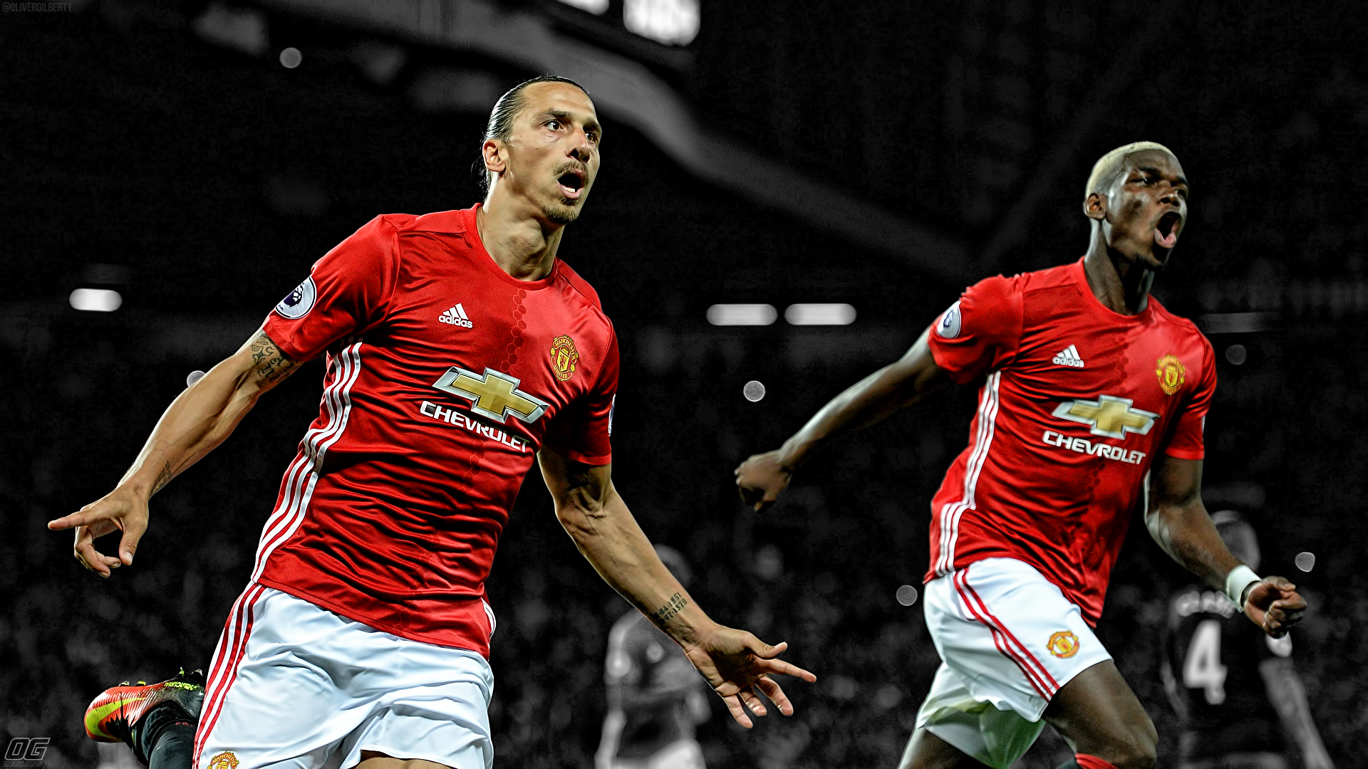 Football, Pogba, Ibra, Manchester United - Manchester United - HD Wallpaper 