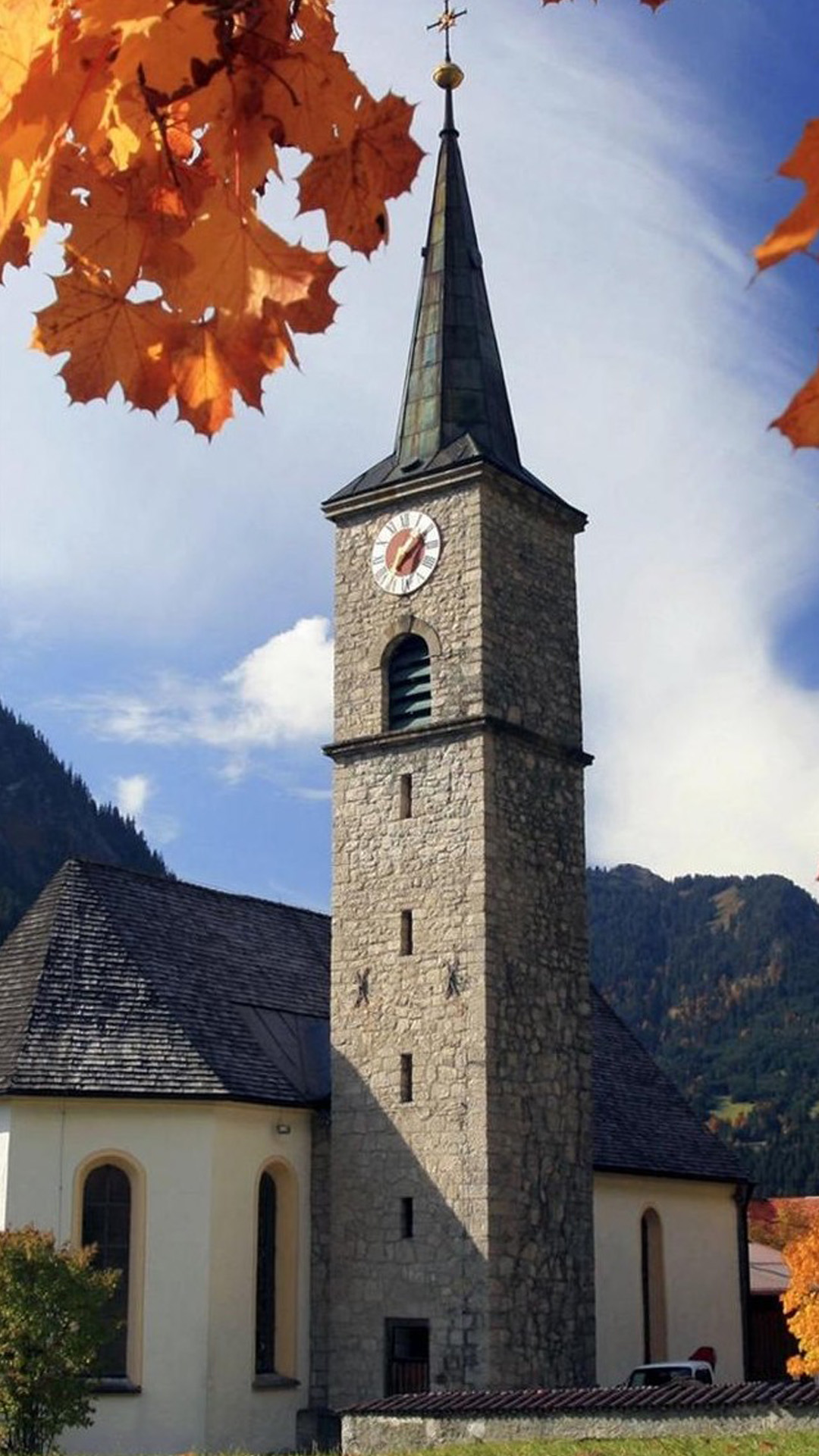 Small Church Android Wallpaper - Autumn In Bavaria - HD Wallpaper 