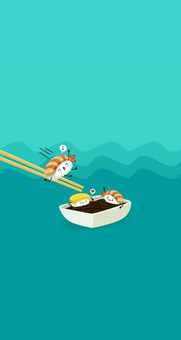 Image - Iphone Sushi - HD Wallpaper 