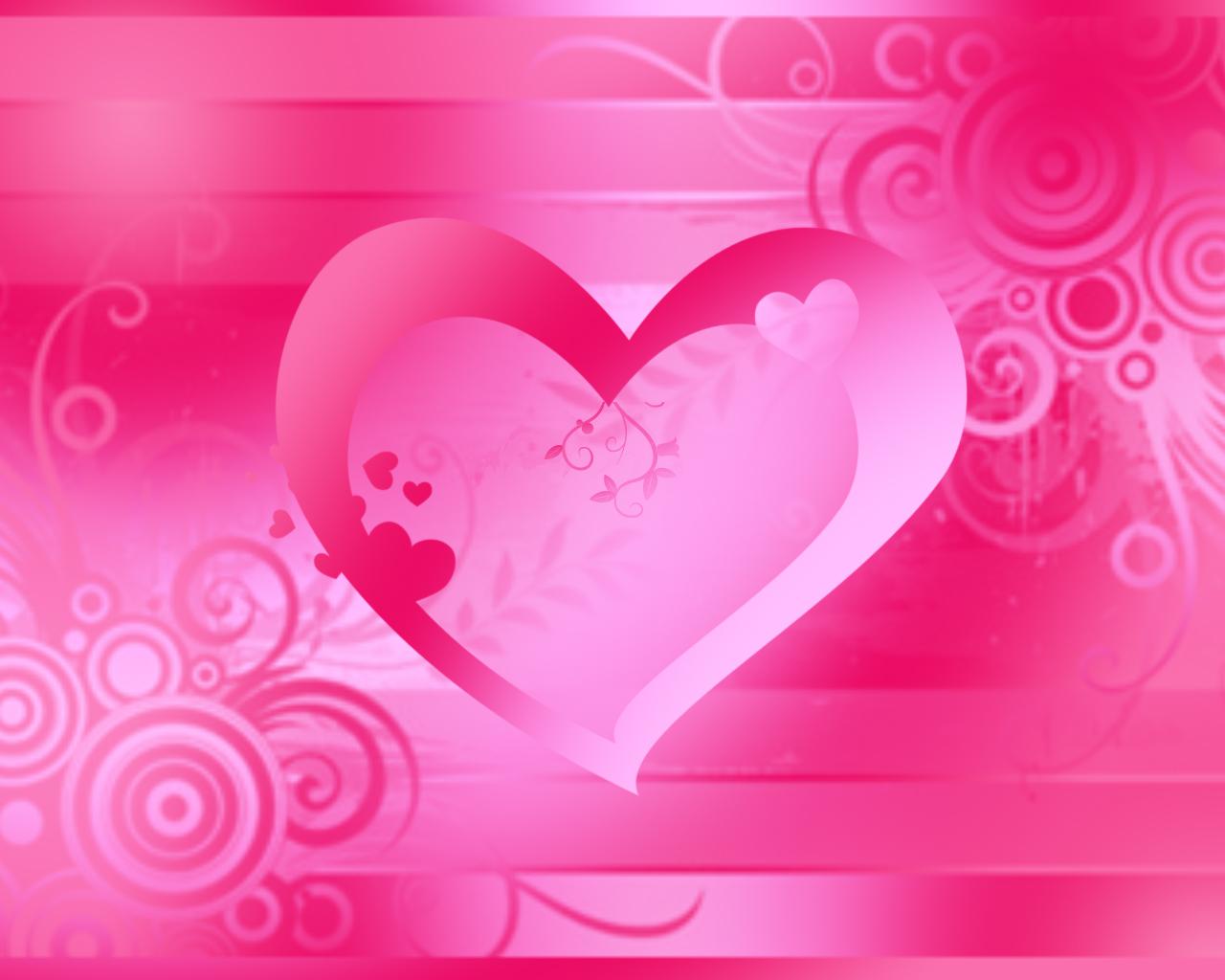 Pink Heart Backgrounds - HD Wallpaper 