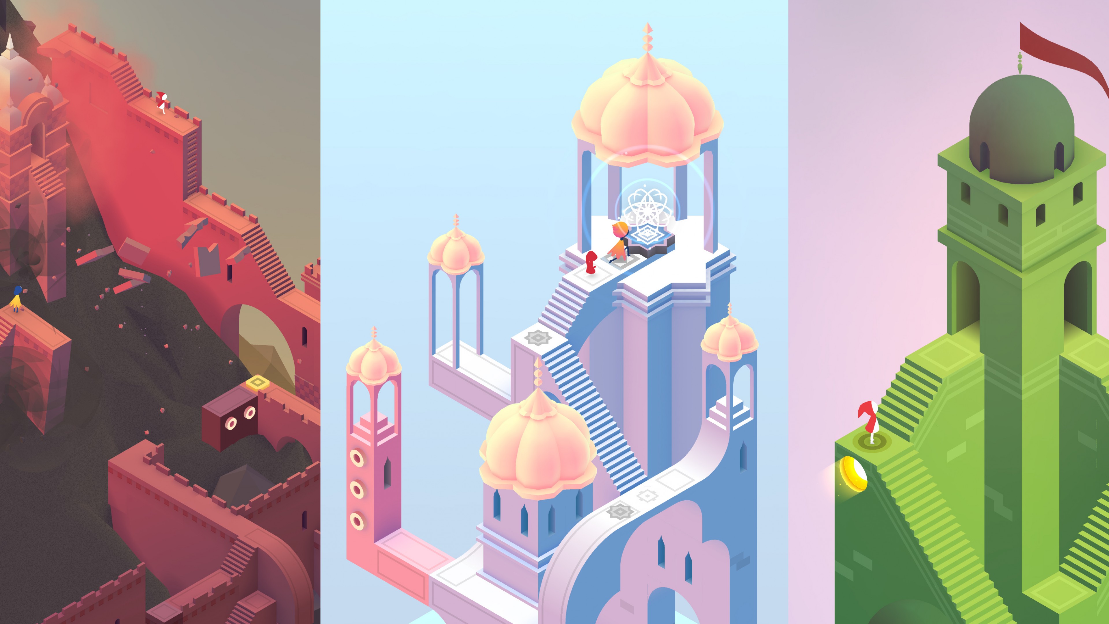 Monument Valley Game Illustration - HD Wallpaper 