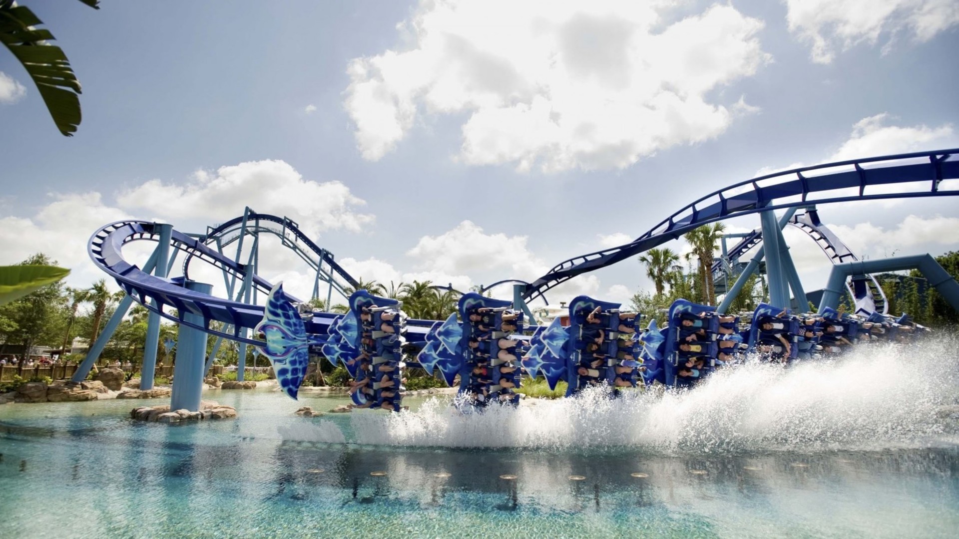 Awesome Roller Coaster Wallpaper 
 Data Src Free Roller - Seaworld Orlando - HD Wallpaper 