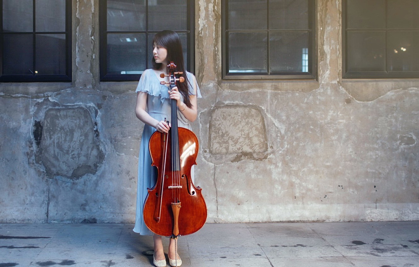 Photo Wallpaper Girl, Music, Cello - Cello Girl - HD Wallpaper 