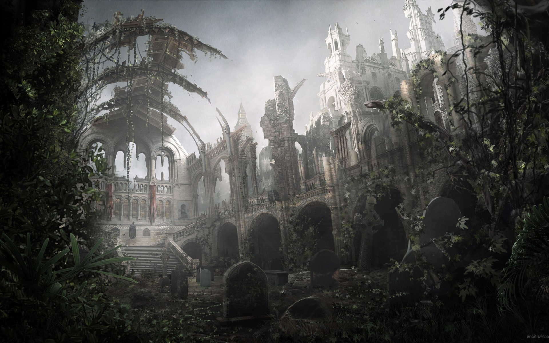 Abandoned Cathedral Wallpaper - Ruins Hd - HD Wallpaper 
