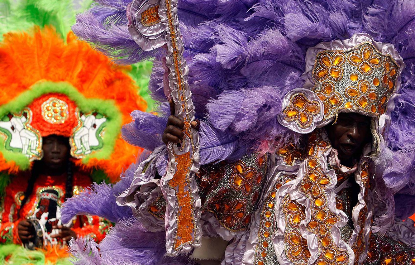 Photo Wallpaper Usa, Carnival, New Orleans, Mardi Gras - Mardi Gras Indians - HD Wallpaper 