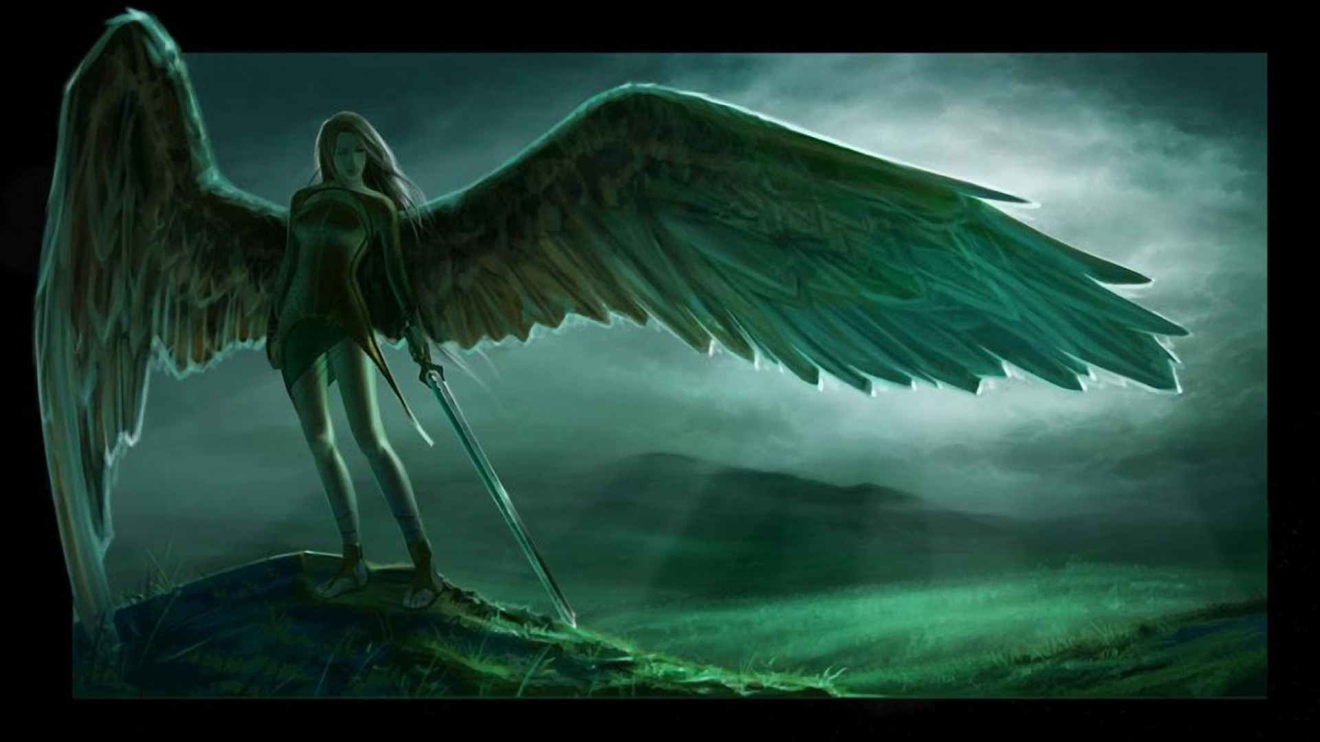 Free Wallpaper And Screensavers For Angel Warrior 
 - Outstretched Angel Wings Drawing - HD Wallpaper 