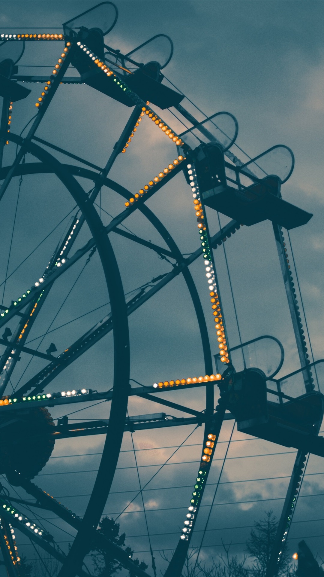 Iphone Wallpaper Ferris Wheel, Lights, Night - Si Hay Sol Hay Playa - HD Wallpaper 