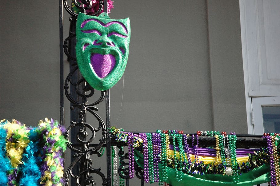New Orleans, Mardi Gras, Beads, Mask, Festival, Mardi - New Orleans - HD Wallpaper 