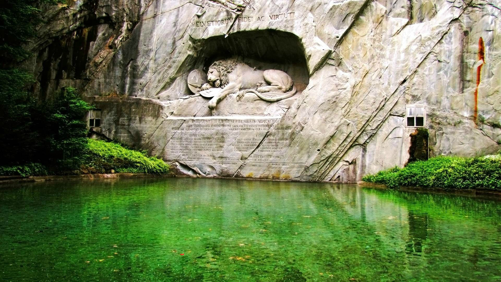 Lion Monument - HD Wallpaper 