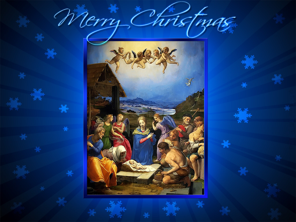 Jesus And Christmas Merry Christmas Christian Wallpaper - Jesus Is Born Merry Christmas - HD Wallpaper 