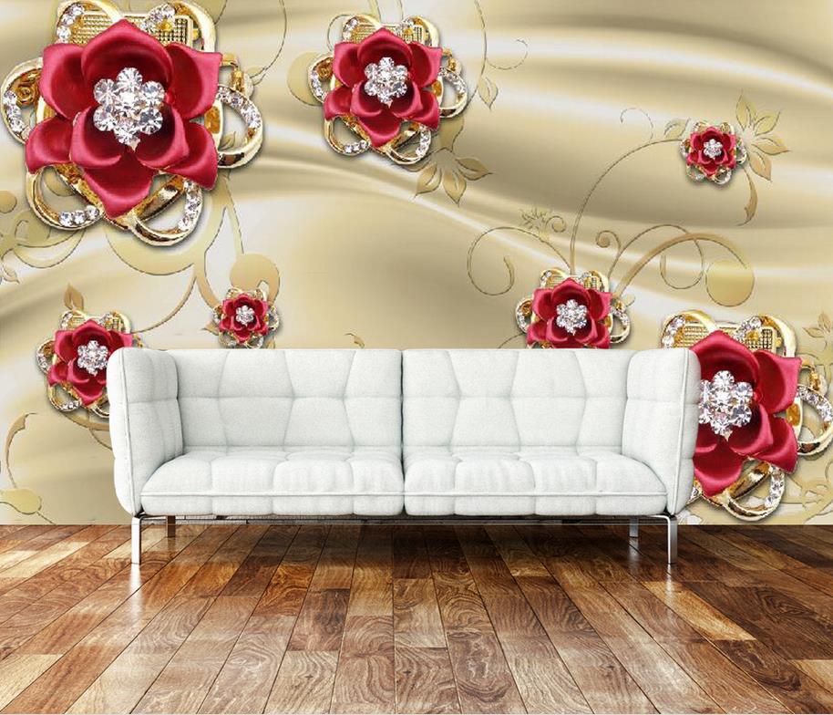 Red Amd Rose Gold Living Room - HD Wallpaper 