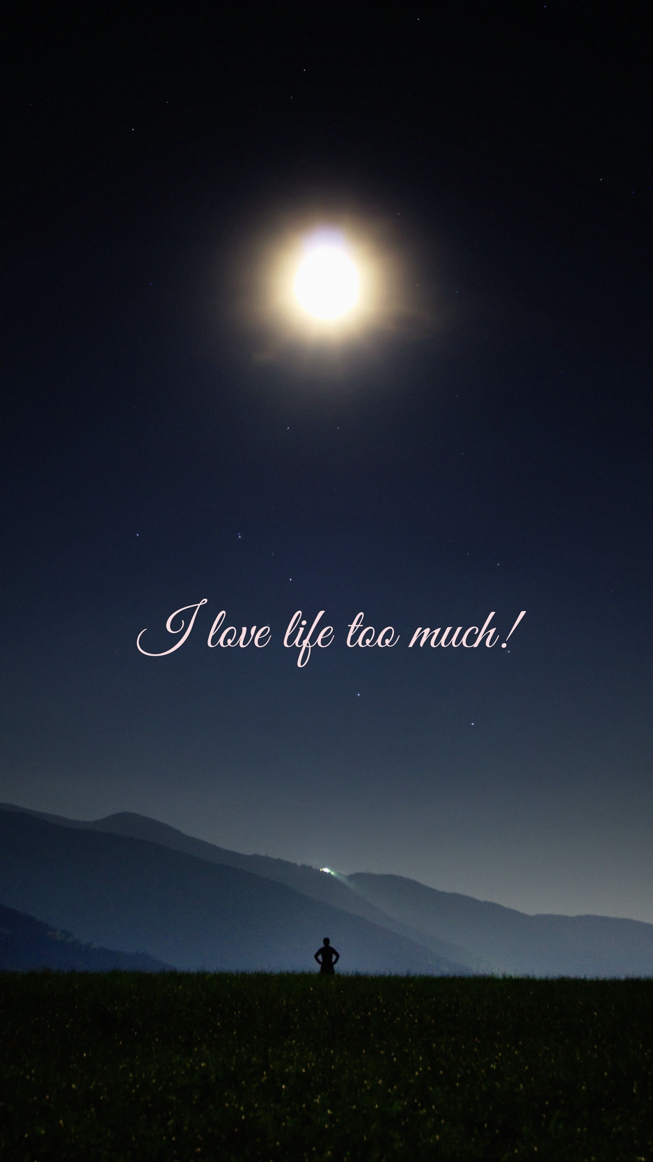 Wallpaper Life, Love, Night, Inscription, Inspiration - Moon - HD Wallpaper 