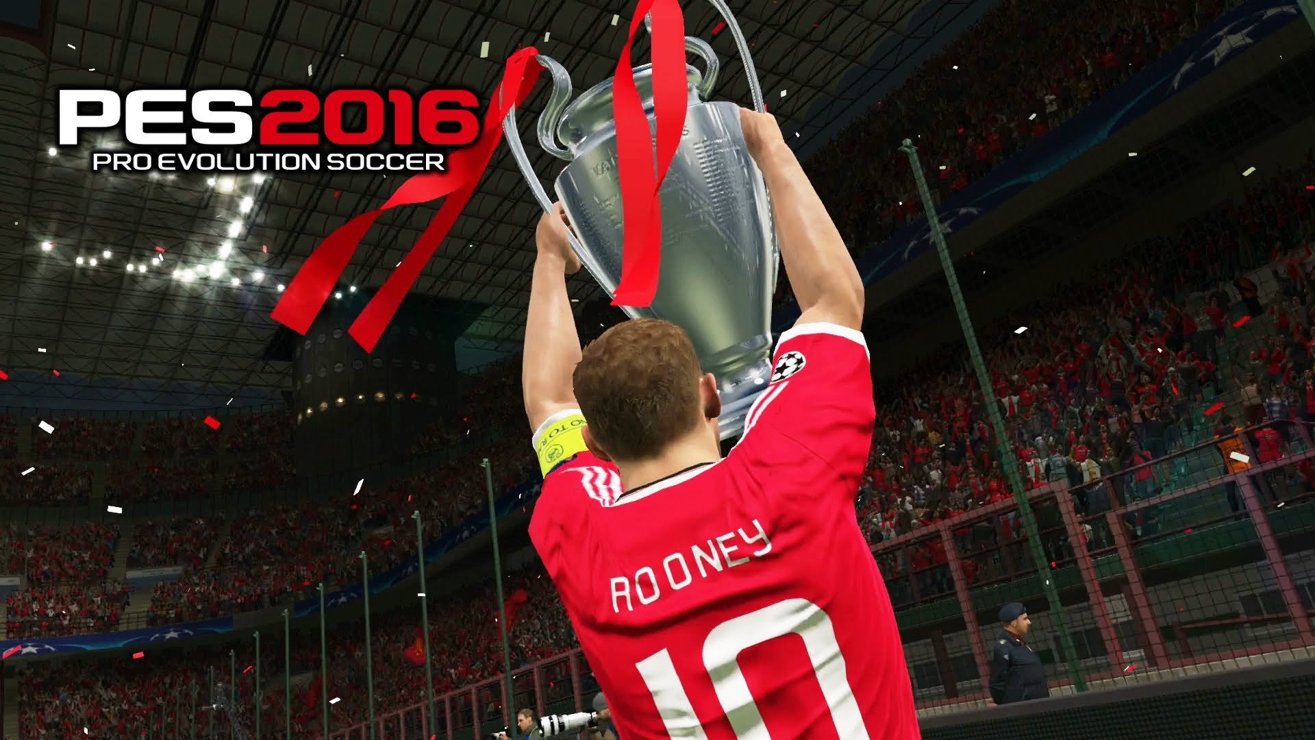 Pes 2016 Final Champions League Barcelona Vs Manchester - Manchester United Background 2016 - HD Wallpaper 