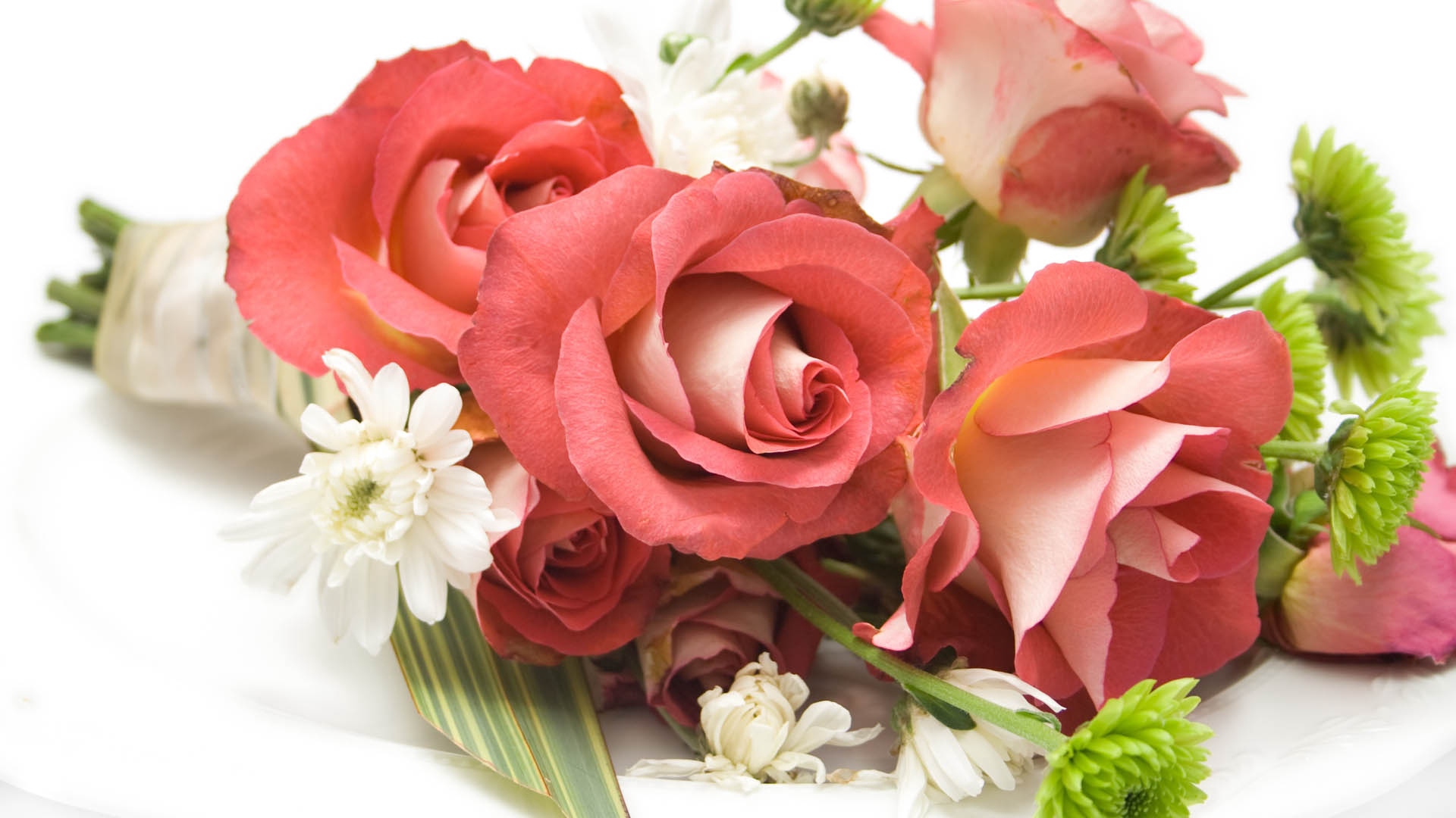 Wallpaper Bouquet, Composition, Beautiful, Roses, Flowers - Beautiful Rose Flower Hd - HD Wallpaper 
