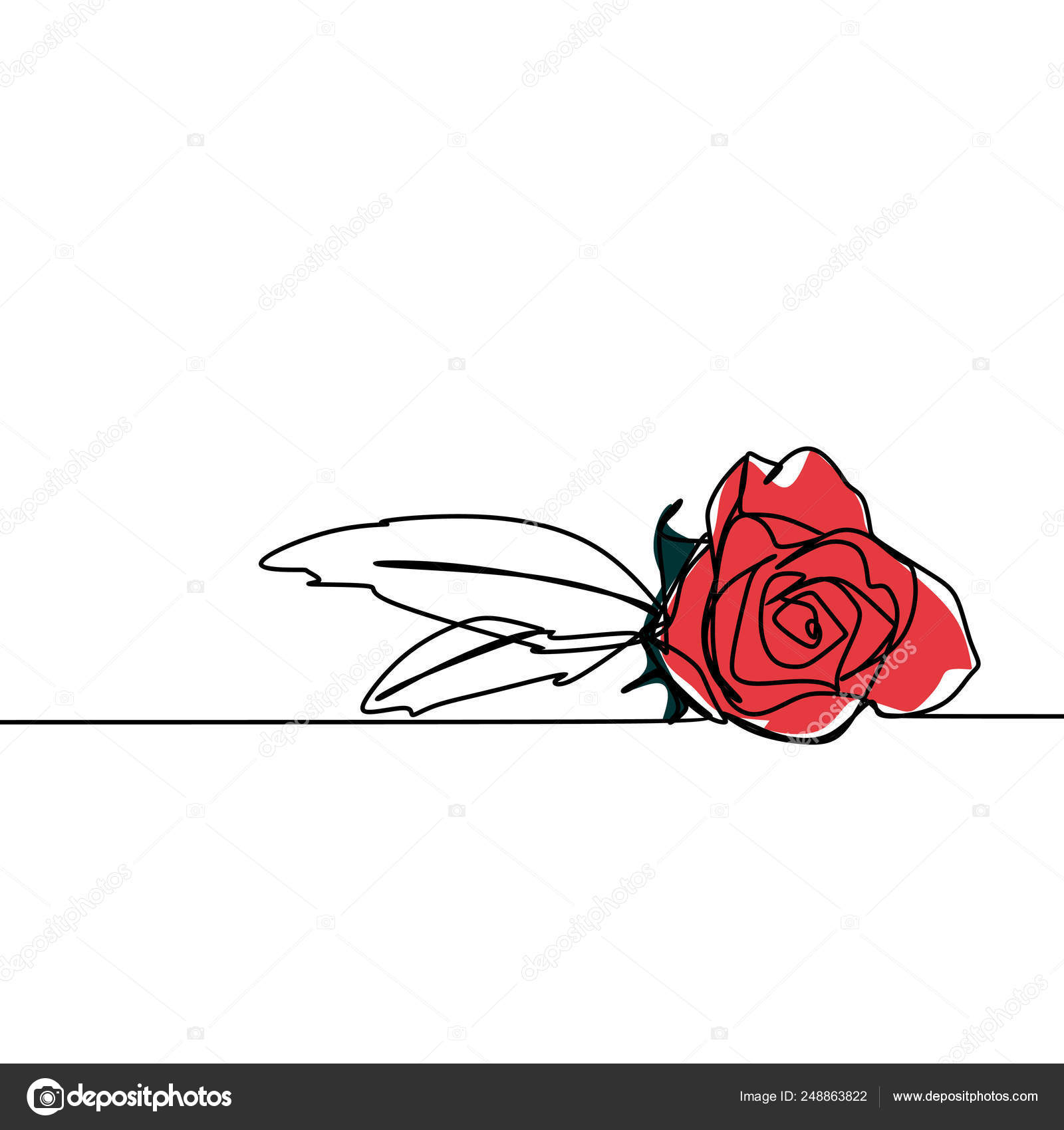 Minimalist Red Rose - HD Wallpaper 