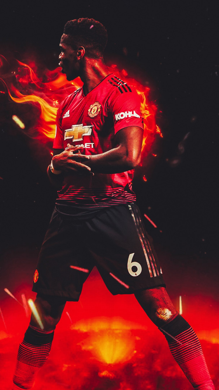 Paul Pogba For Manchester United Wallpaper - Paul Pogba Wallpaper Iphone - HD Wallpaper 