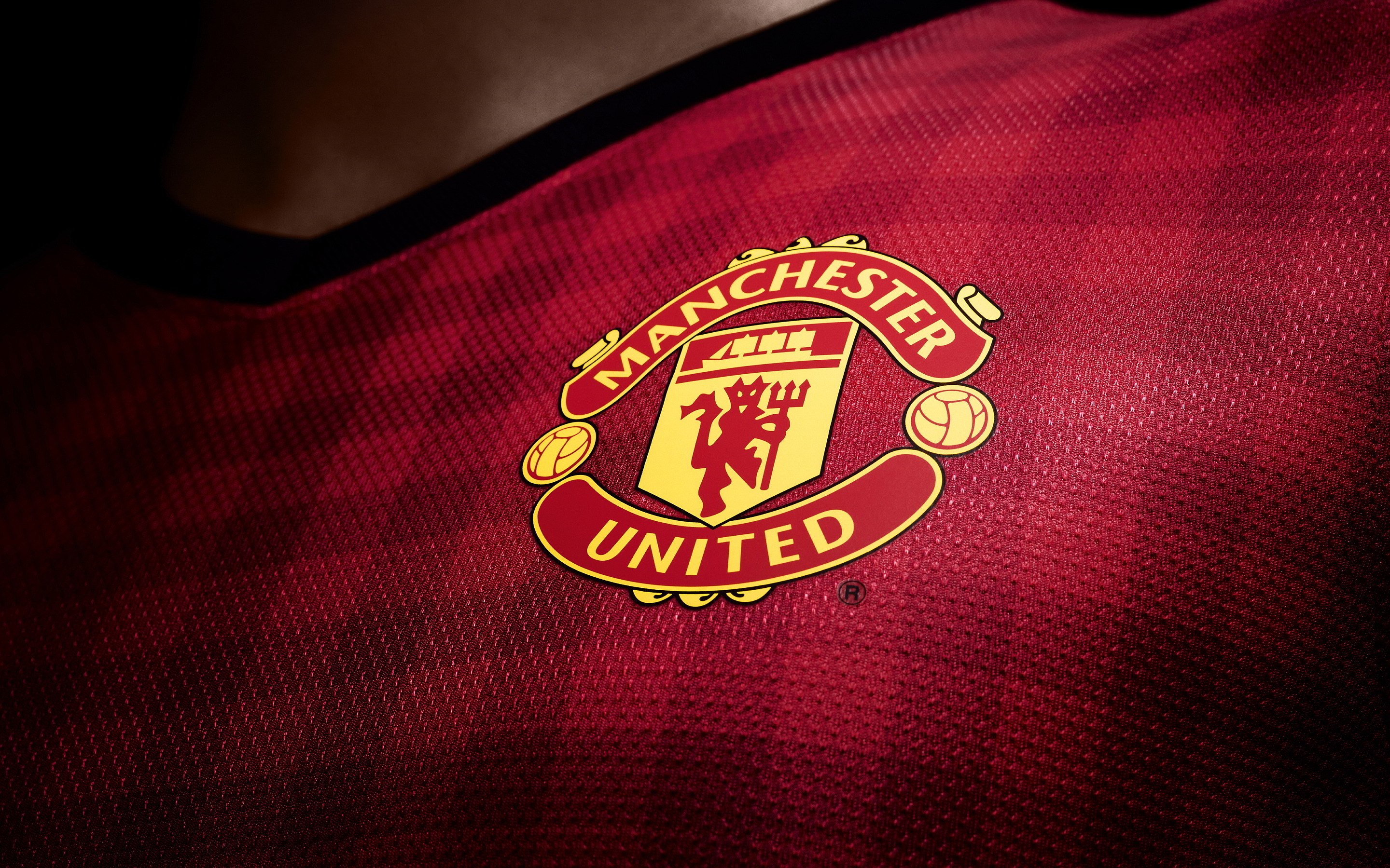 High Resolution Wallpaper Manchester United Logo - HD Wallpaper 