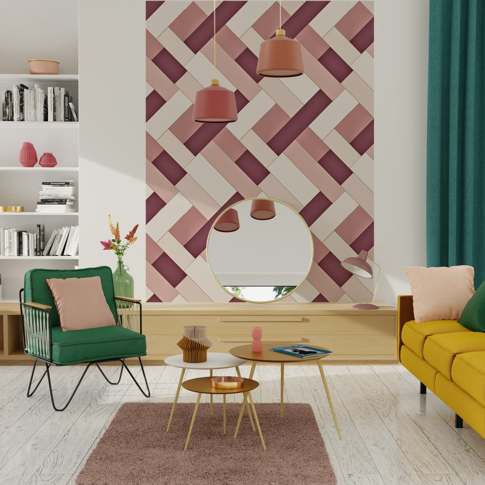 Non-woven Wallpaper Olivia Colour Anemone Pink - Living Room - HD Wallpaper 