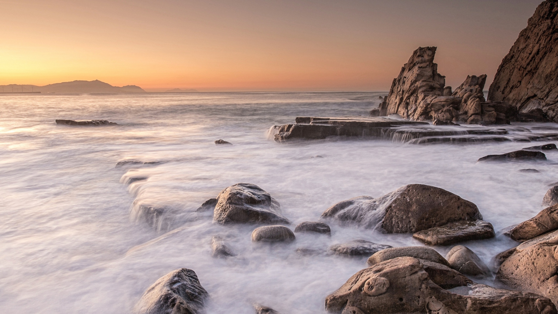 Wallpaper Rock Ocean Cape Of Good Hope Republic Of - Cape Of Good Hope Sunset - HD Wallpaper 