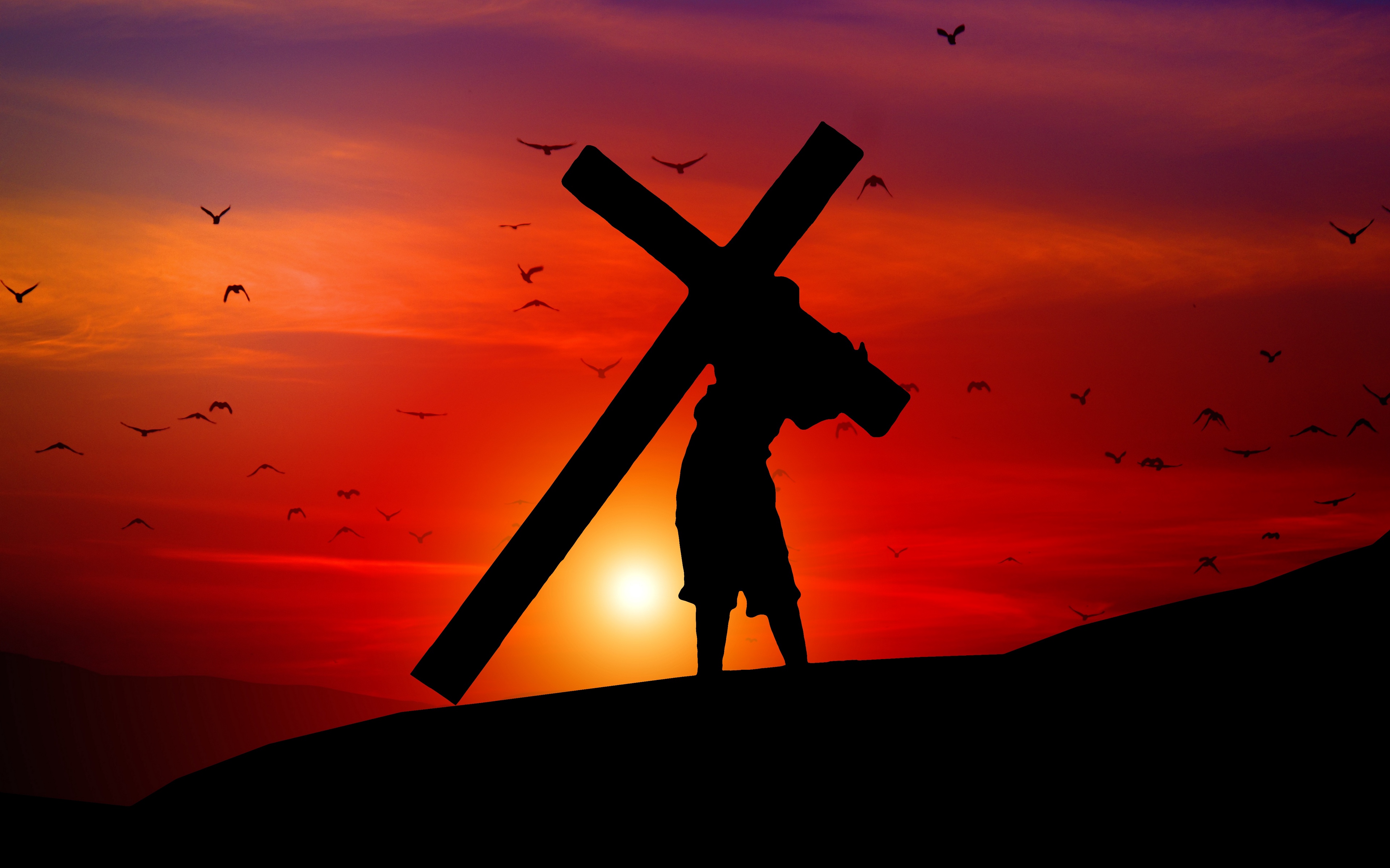 Wallpaper Cross, Silhouette, Faith, Burden - Best Cross Wallpapers Hd - HD Wallpaper 