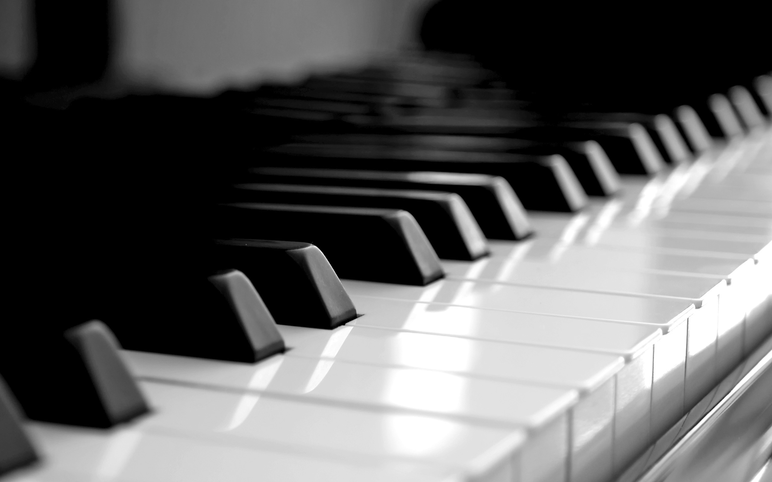 Piano Black And White - HD Wallpaper 