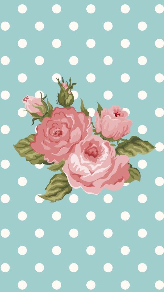 Wallpaper, Flowers, And Rose Image - Polka Dots And Flowers - HD Wallpaper 