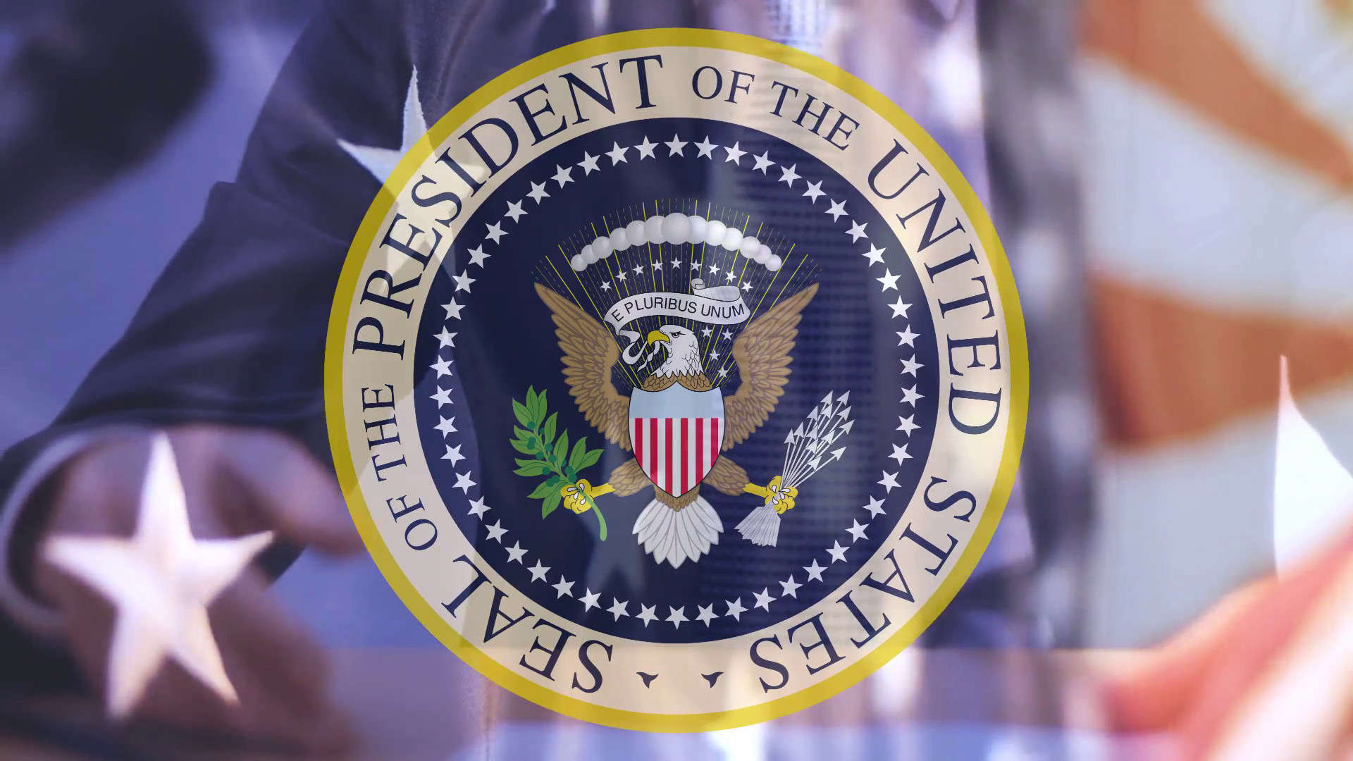 1920x1080, Seal Of The President Of Usa,campaign Election - Us President Seal Wallpaper With Flag - HD Wallpaper 