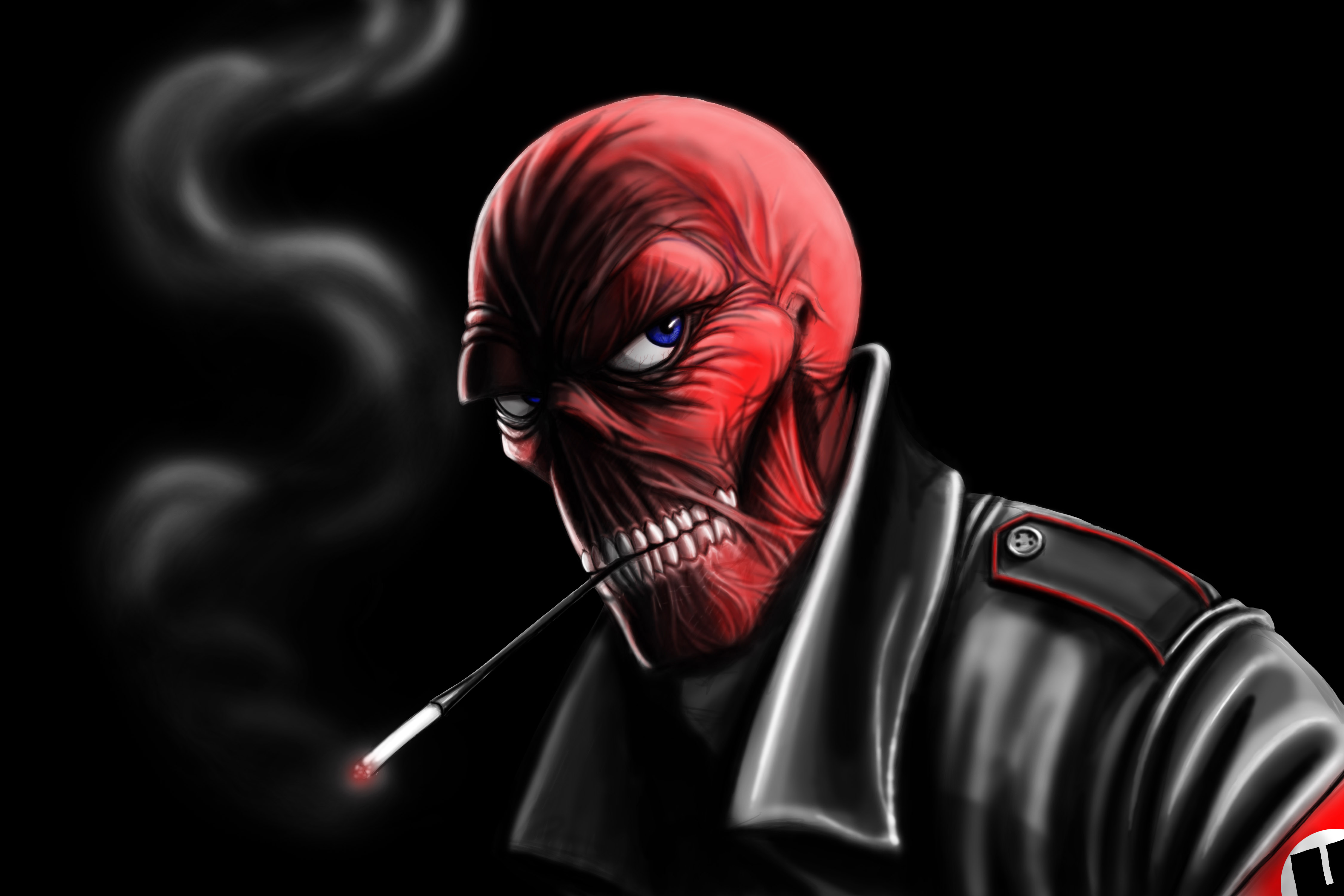 Red Skull Wallpapers For Mobile - HD Wallpaper 