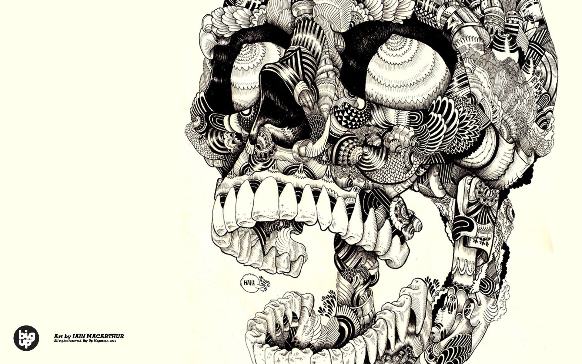 By Takis Febvre Wallpaper For Tablet Pc - Iain Macarthur Skull - HD Wallpaper 