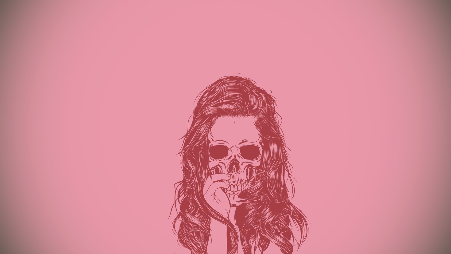 Skull Wallpaper 
 Data-src - Skull Girl Wallpaper Pink - HD Wallpaper 