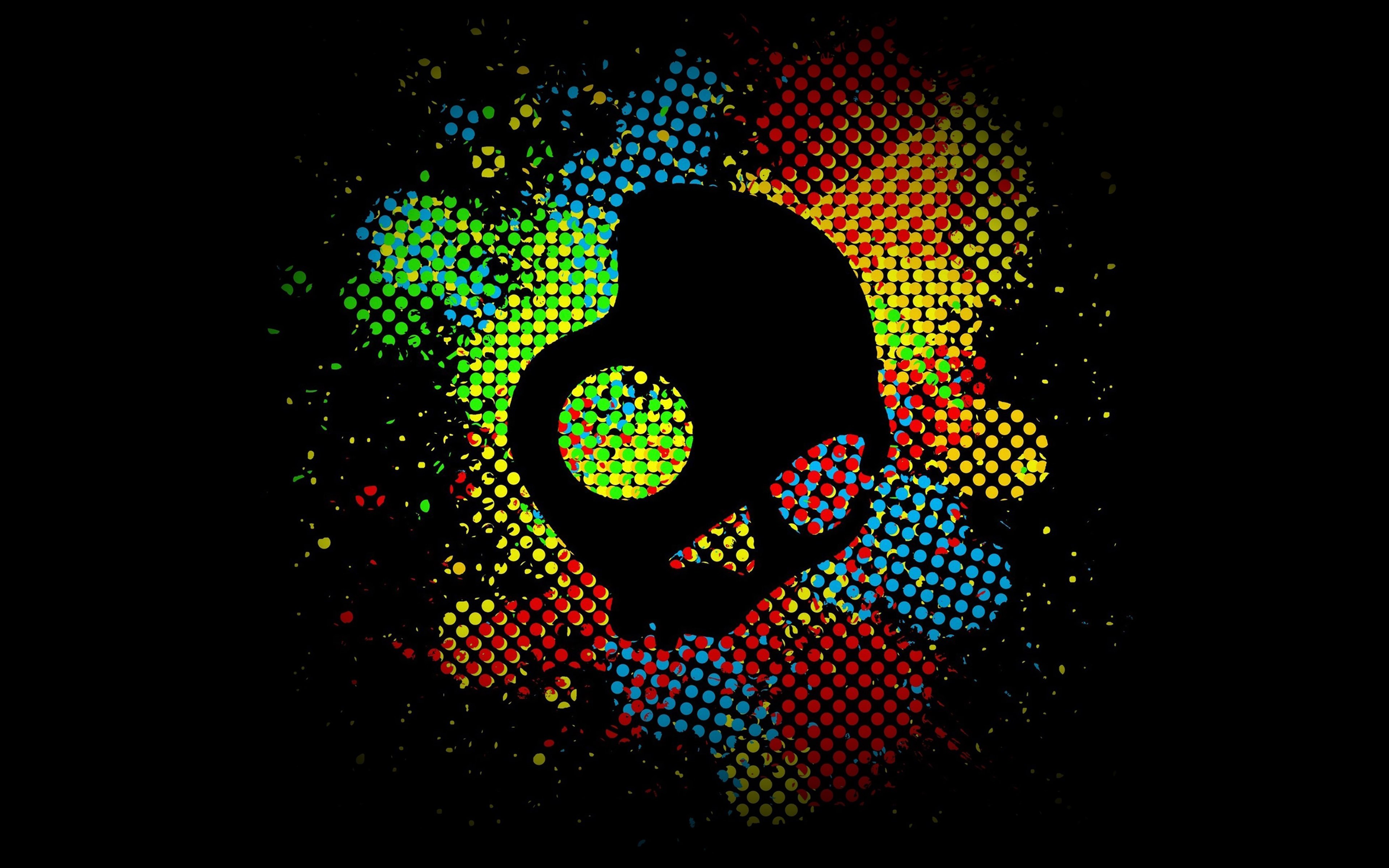 Colorful Wallpaper Candy Skull - HD Wallpaper 