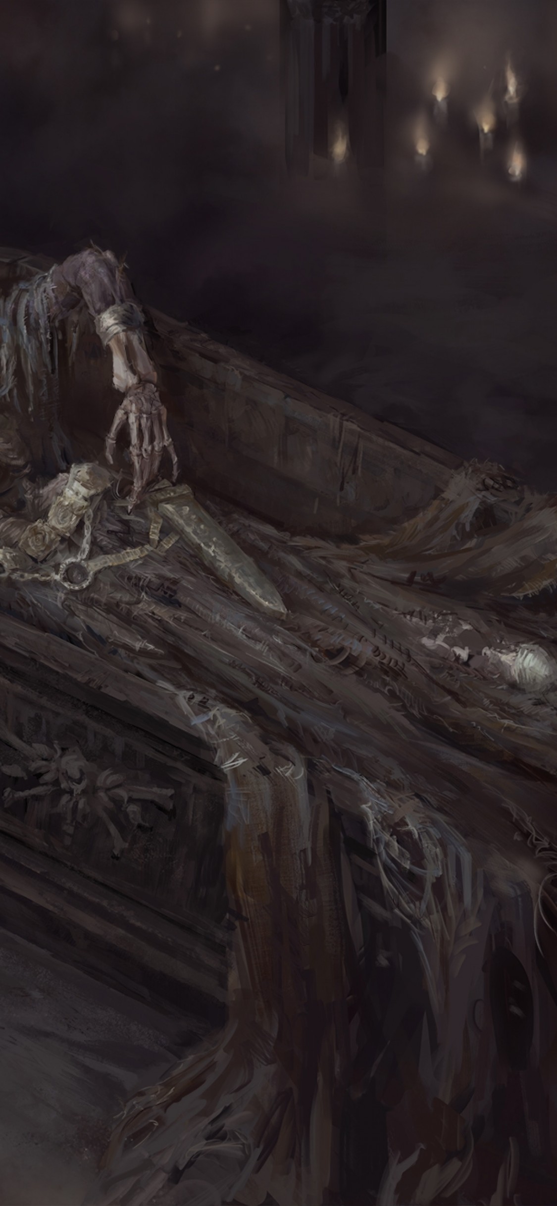 Skeleton, Coffin, Horror, Scary, Crown, Underground - Scary Desktop Wallpaper Hd - HD Wallpaper 