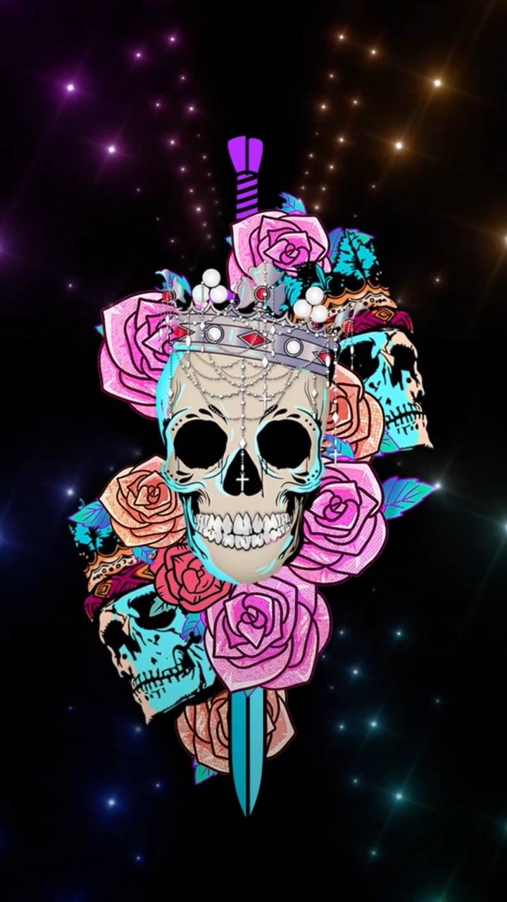 Skull Wallpaper Girly - HD Wallpaper 