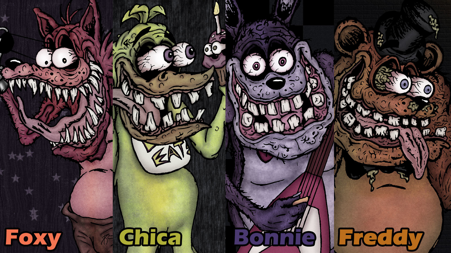 1920x1080, Five Nights At Freddy - Wubbaduck Monsta - HD Wallpaper 