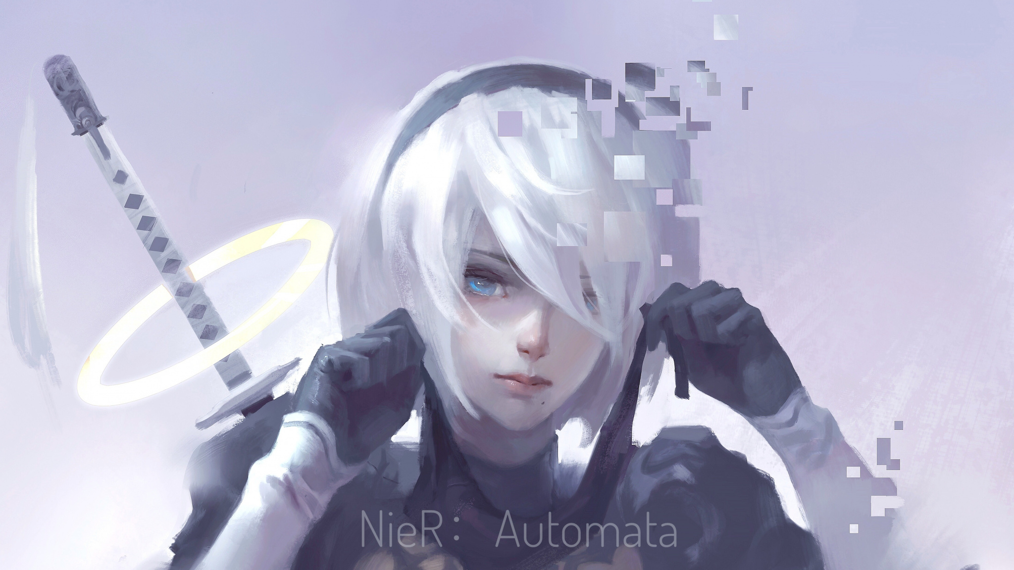 Automata, White Hair, B2, Artwork, Wallpaper - Nier Automata Wallpaper 4k - HD Wallpaper 