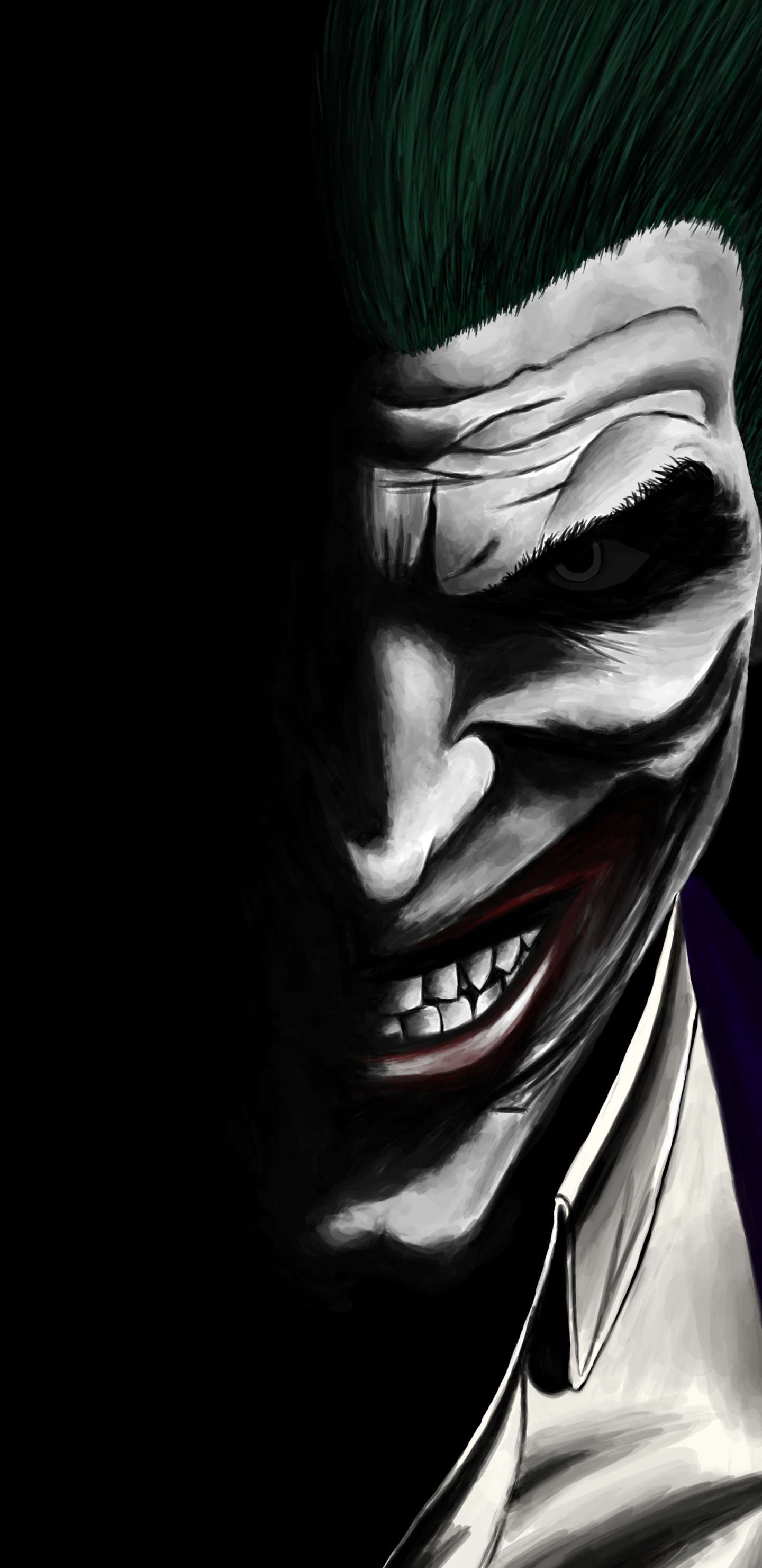 Joker, Dark, Dc Comics, Villain, Artwork, Wallpaper - Joker Wallpaper For Iphone X - HD Wallpaper 